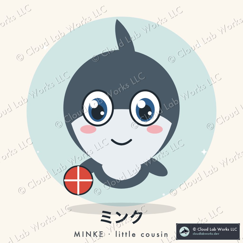 Minke, the little cousin: Waku's little cousin, half the size and twice the questions