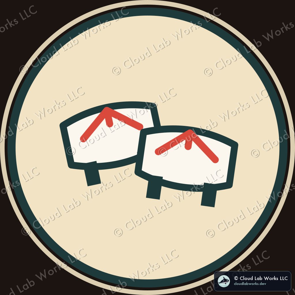Geta: Wooden sandals, two teeth each, the red thong
