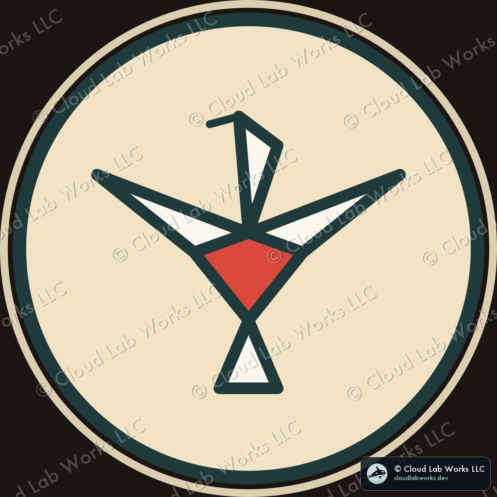 Orizuru: The folded crane, drawn flat: two wings, a beak, a tail, and the creases that make it a crane and not a paper triangle