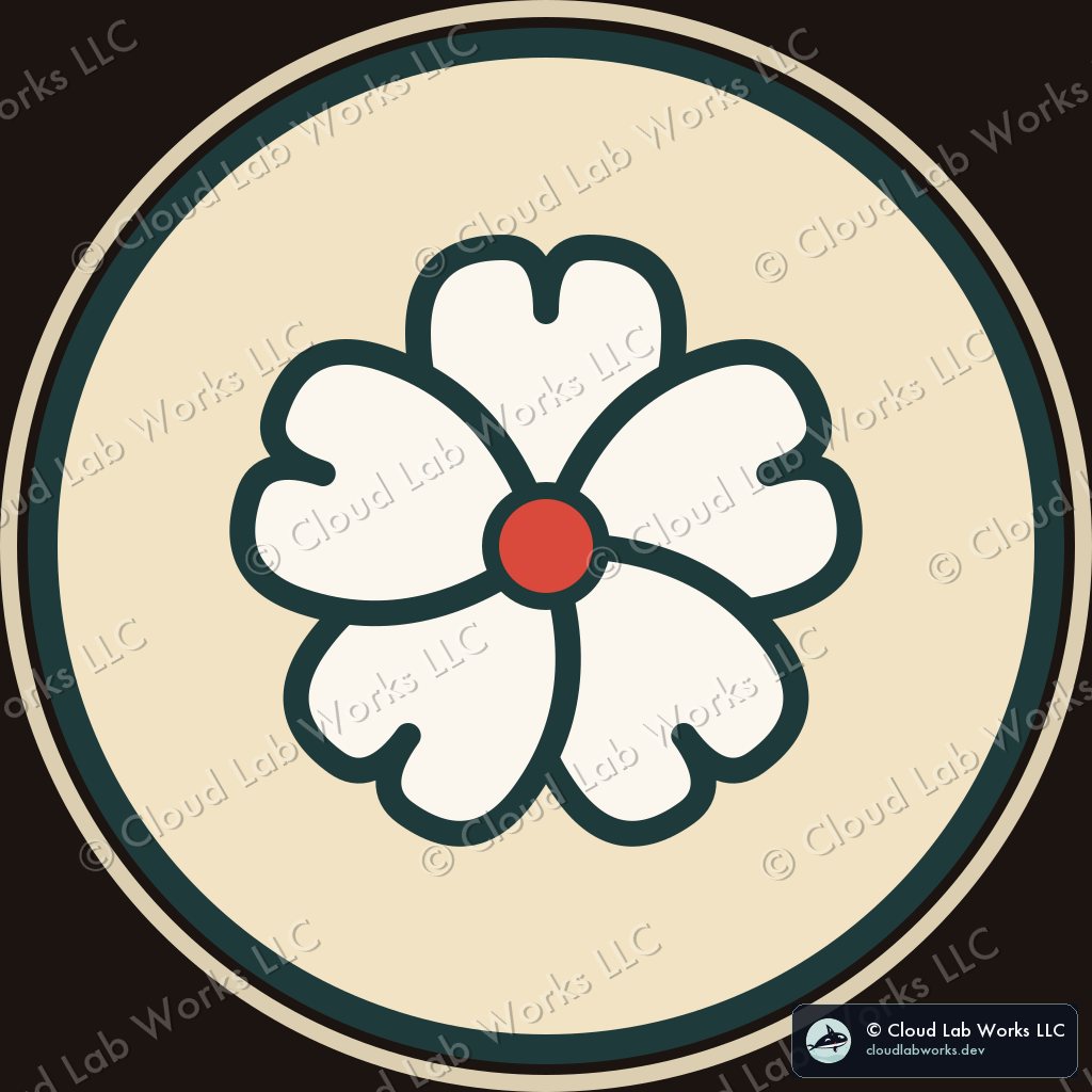 Sakura: Five petals, each notched once