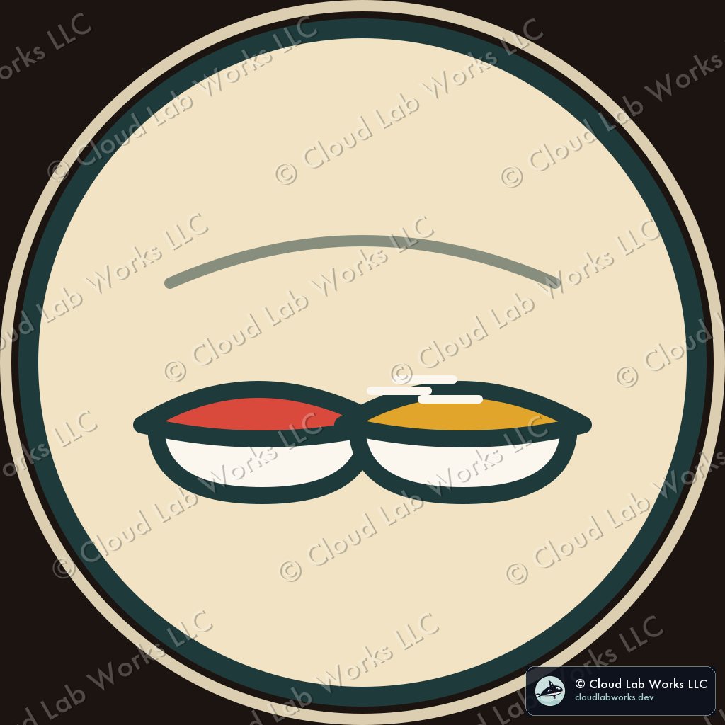 Nigiri: Two pieces: tuna and salmon, the rice underneath, the wasabi nobody sees