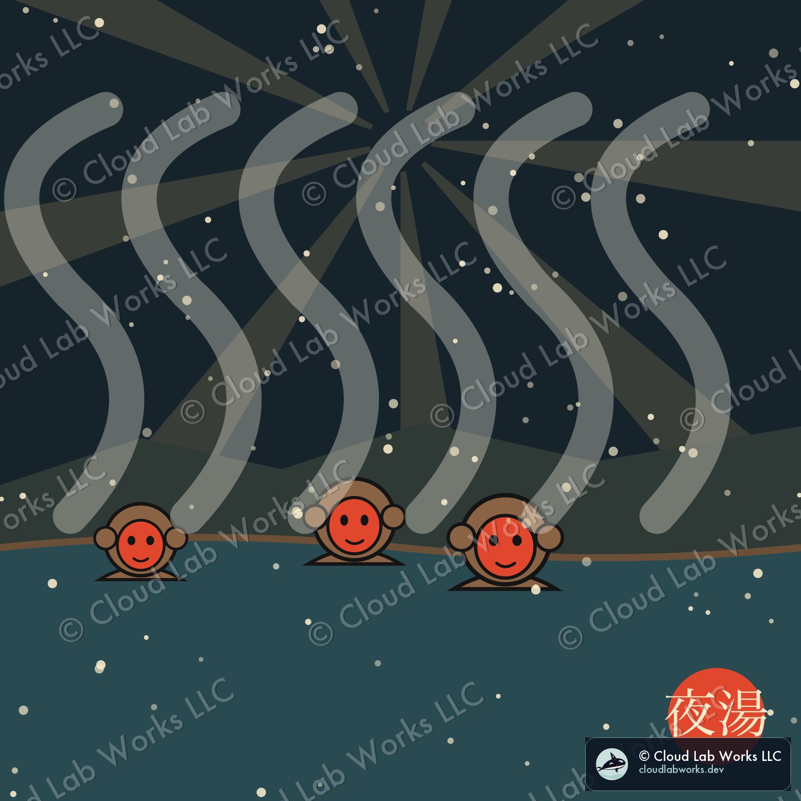 Winter: Yudanaka, after dark