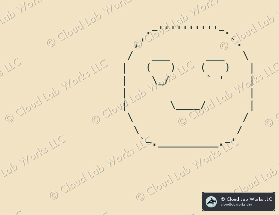 ASCII drawing: Daruma