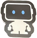 Robot, blue eyes sticker